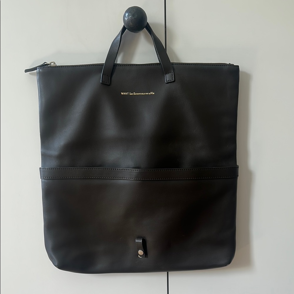 WANT Les Essentiels Grey Laptop Bag Sleek Minimalist Design